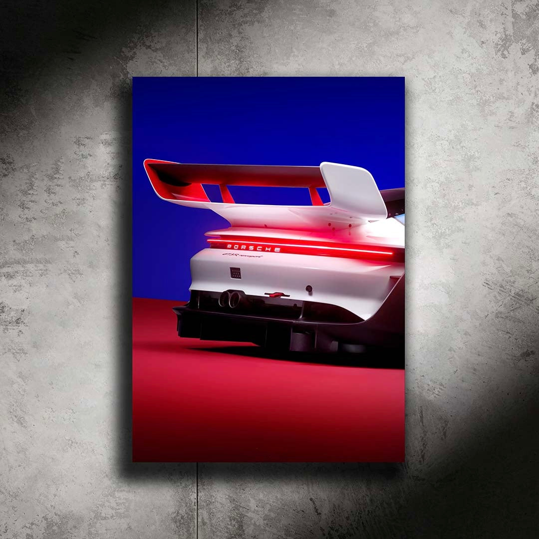 Porsche 911 GT3 R Neon Poster