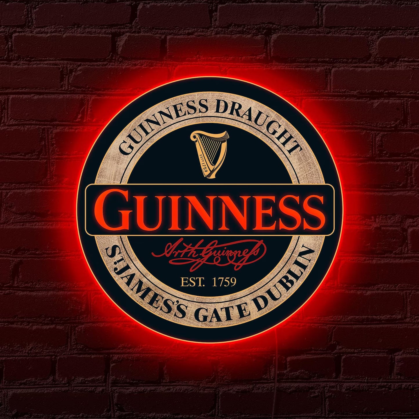 Guinness Multicolour Backlit Sign